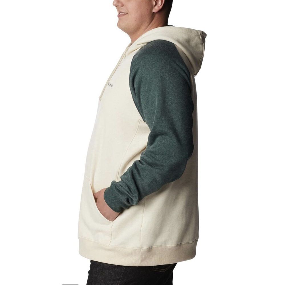 Columbia Men's XXL Hart Mountain II Hoodie Oatmeal Heather/ Spruce Heather - Picture 3 of 11